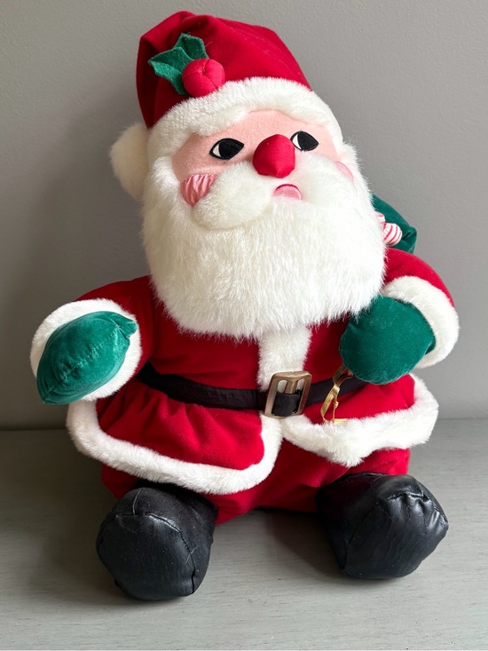 International Silver Company Other - VTG Santa Claus Plush 14" International Silver Co Stuffed Animal Decor Holiday